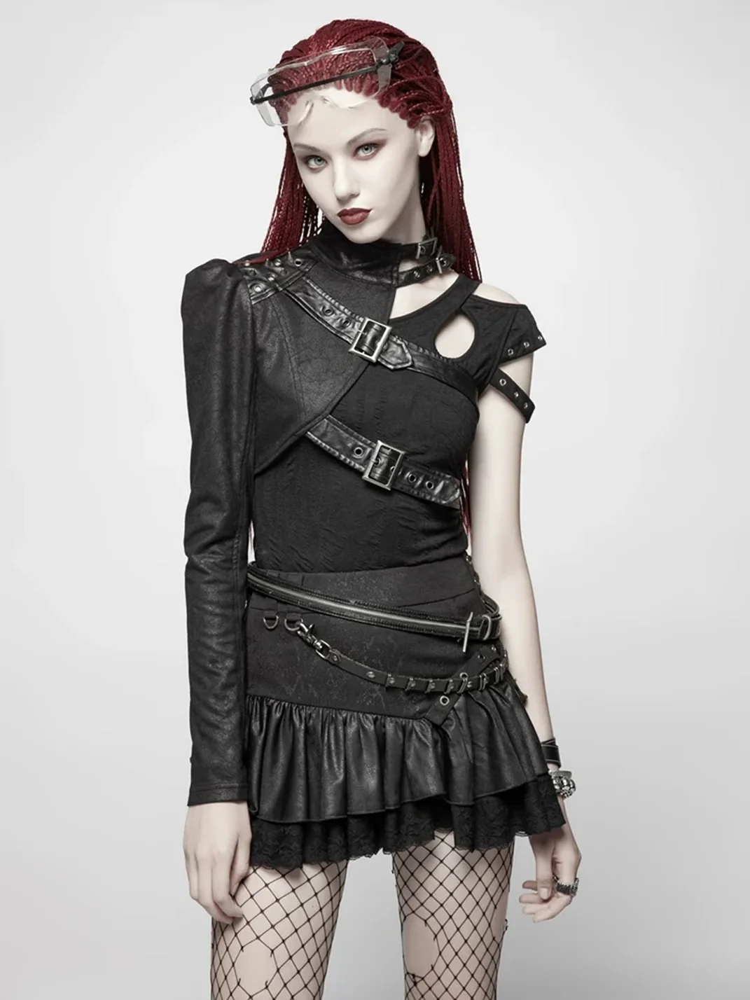GTLLT | Asymmetric One-Sleeve Cropped Coat