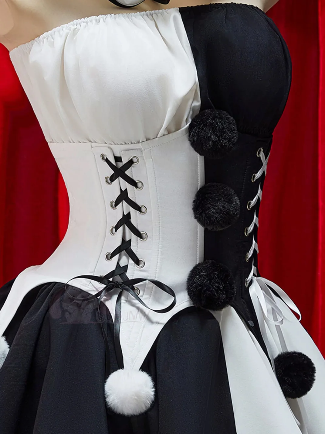 Bbunny | Gothic Black And White Jester Costume Set