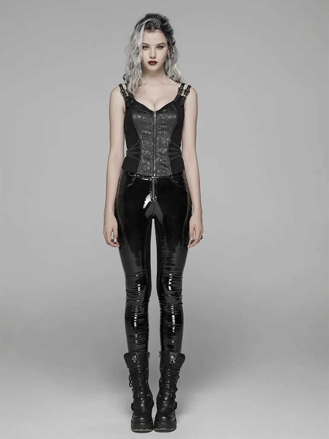 GTLLT | Jacquard Lace-Up Punk Vest