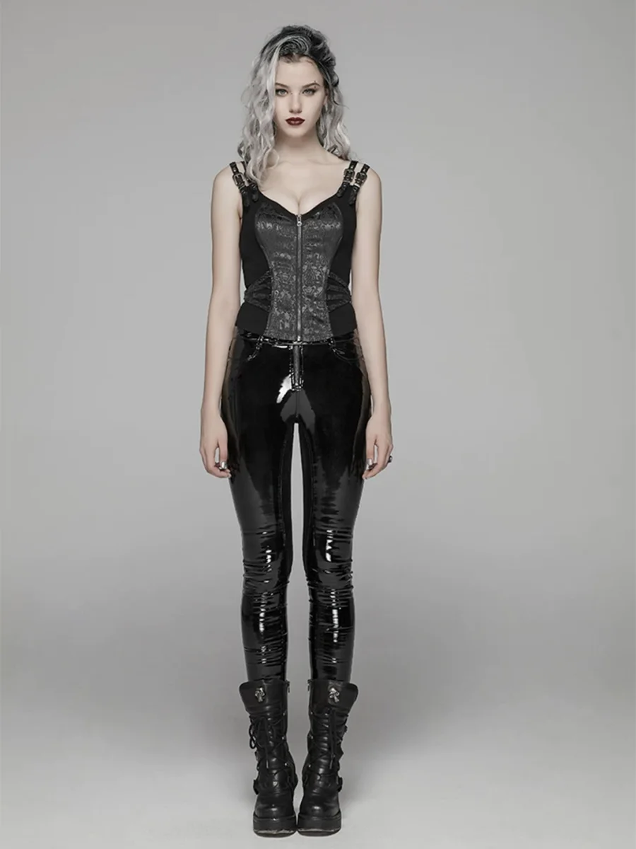 GTLLT | Jacquard Lace-Up Punk Vest - 3