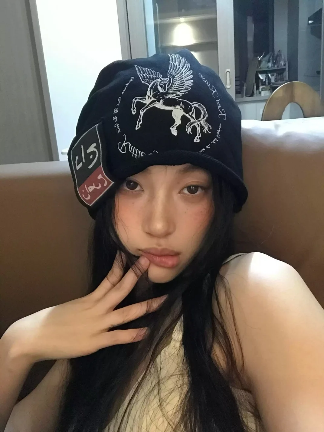 REDRINSE | Winged Pegasus Print Knit Beanie