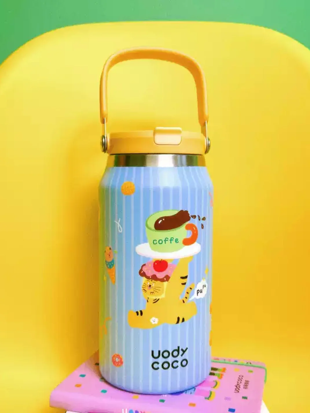 Uodycoco | Cute Cartoon Portable Insulated Water Bottle