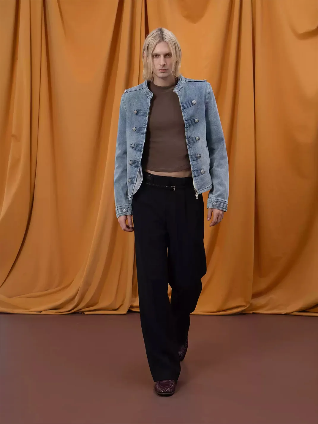 CLP | Cropped Double-Breasted Denim Jacket
