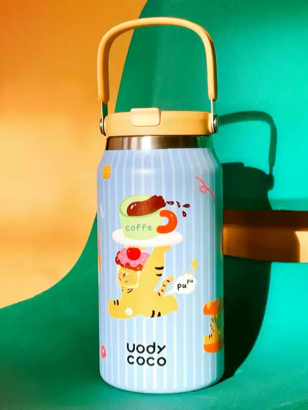Uodycoco | Cute Cartoon Portable Insulated Water Bottle