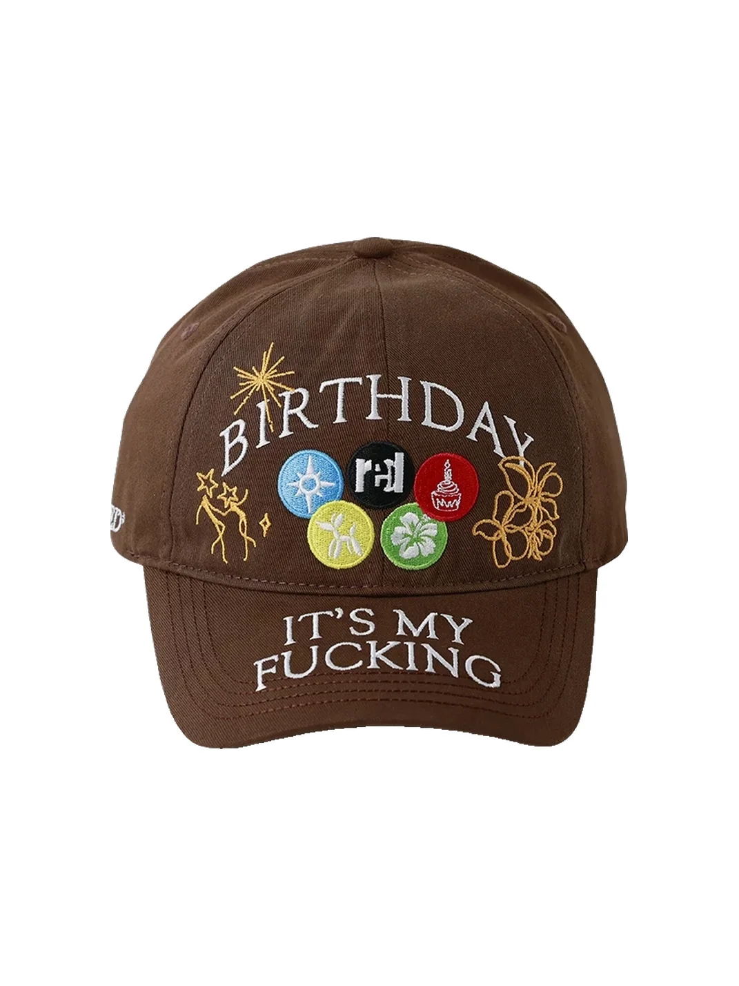 REDRINSE | Birthday Embroidered Curved Brim Baseball Cap