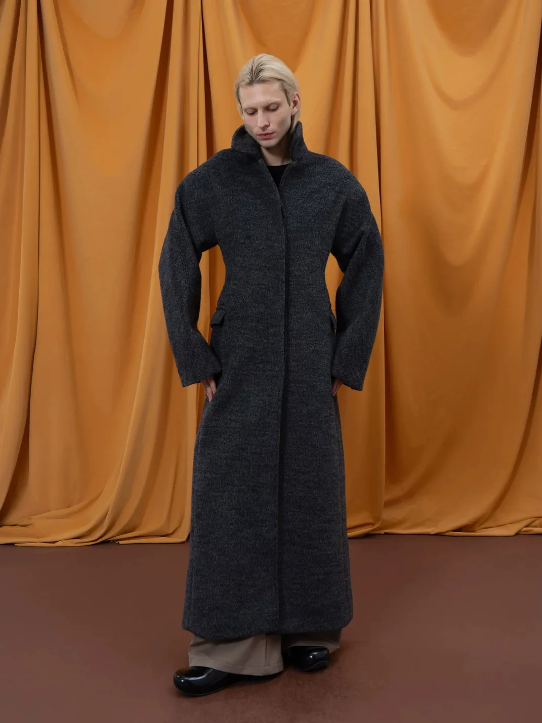 CLP | Dark Gray Long Cocoon Coat