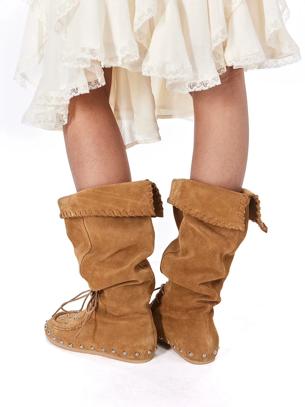 Arcadiagyal | Convertible Fold-Over Slouch Tall Boots