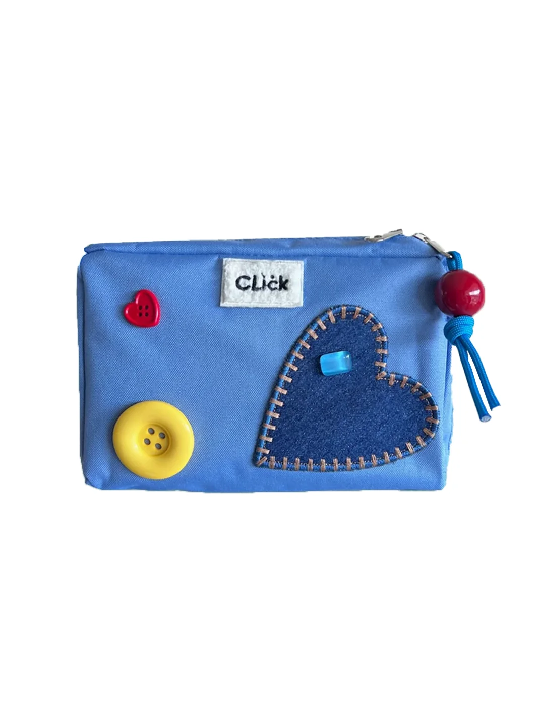Click | Heart Patch Multi-Compartment Travel Organizer Pouch