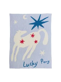 SOREMO | Lucky Pony Plush Throw Blanket