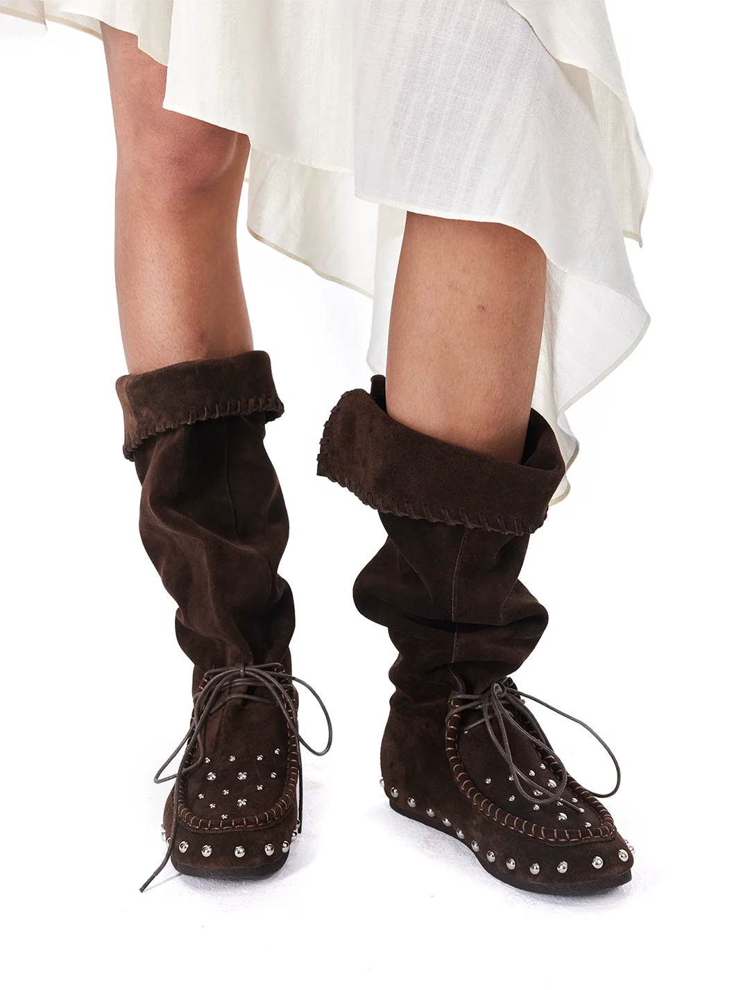 Arcadiagyal | Convertible Fold-Over Slouch Tall Boots