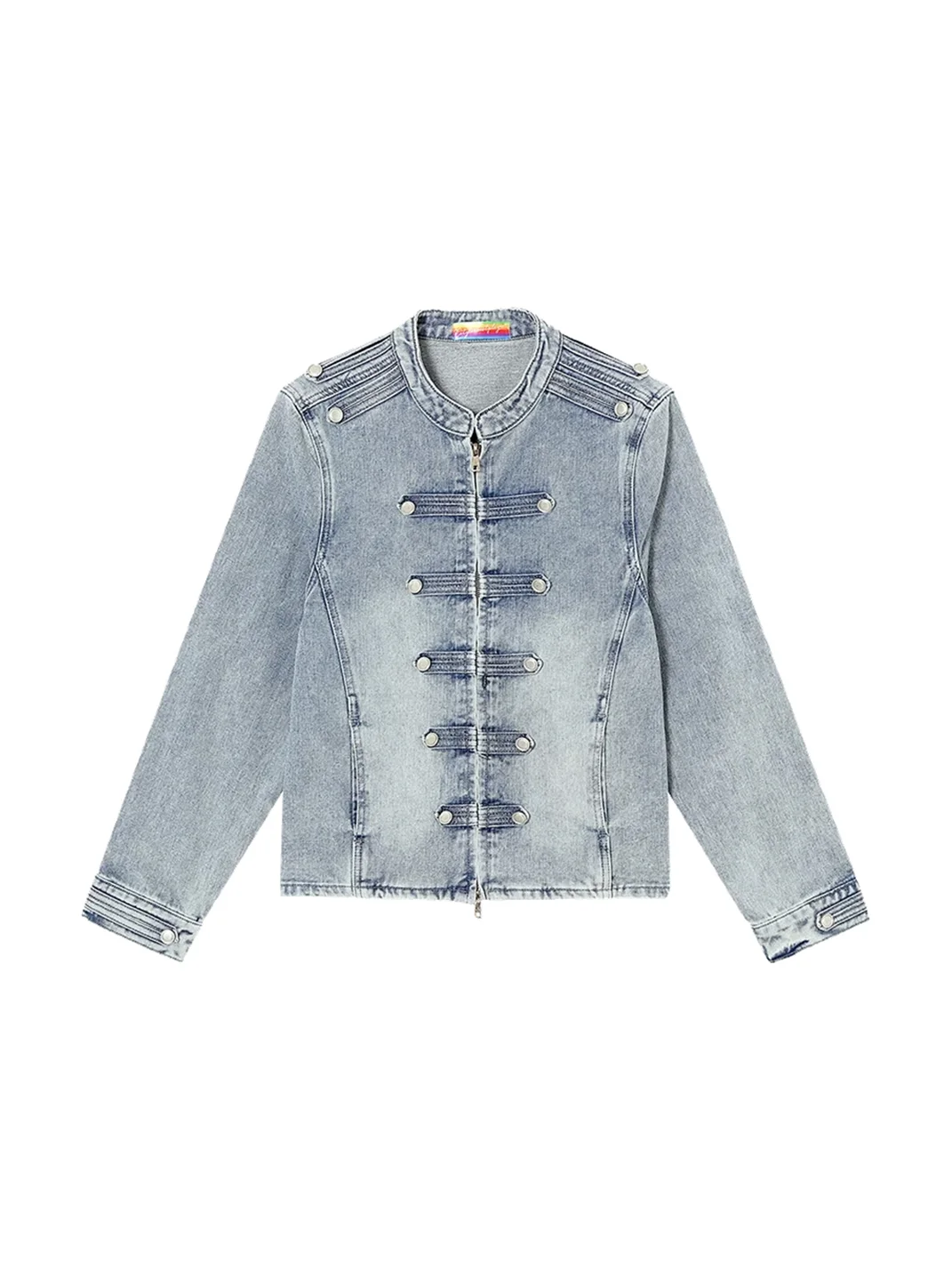 CLP | Cropped Double-Breasted Denim Jacket