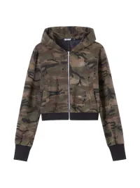 GOST | Camouflage Devil Horn Cropped Hooded Jacket