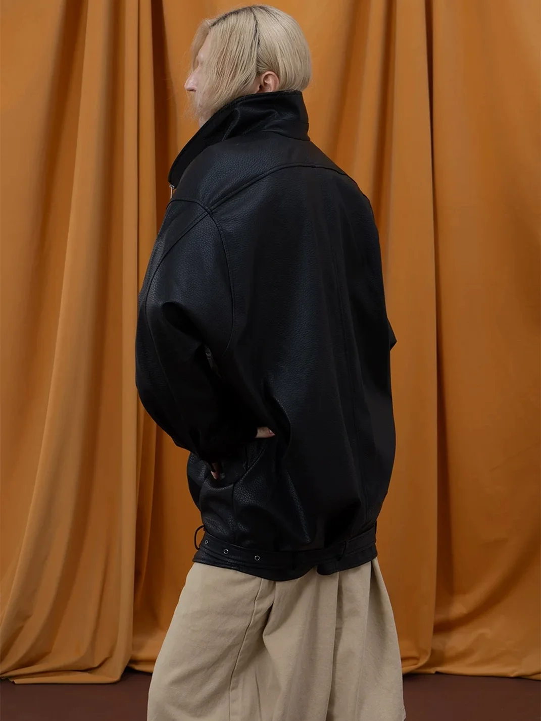 CLP | Oversized Belted Faux Leather Jacket