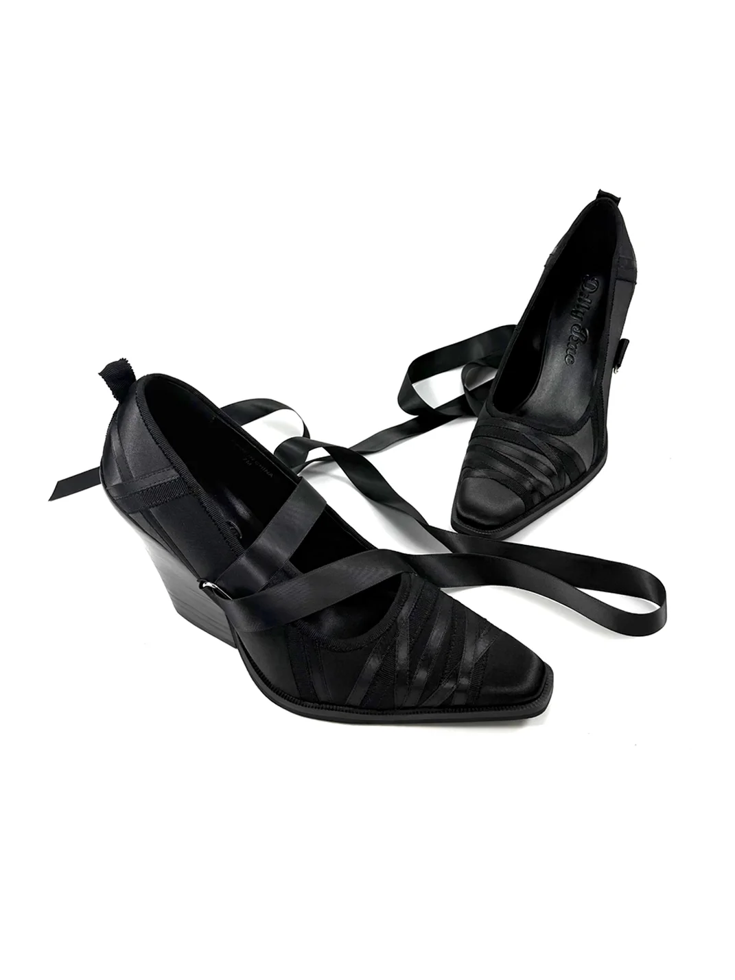 Dolly Bae | Ballet Lace-Up Square Toe Mary Jane Heels