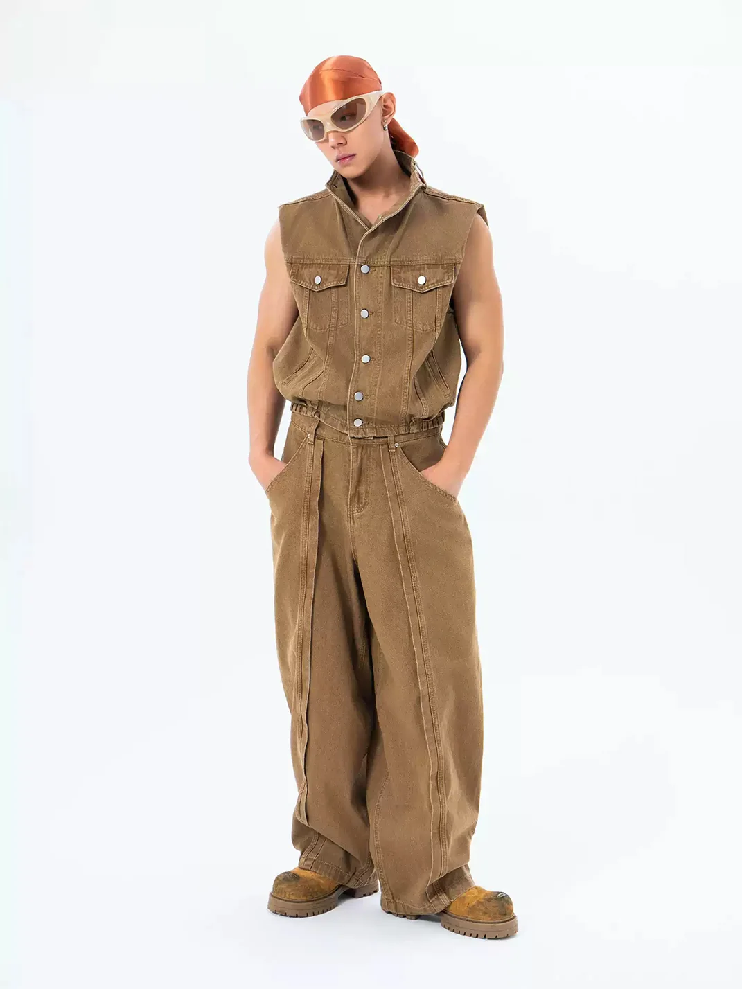 CLP | Pleated Relaxed Wide-Leg Jeans