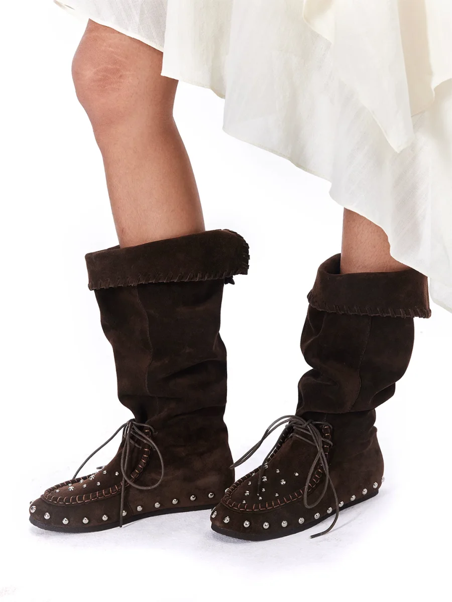 Arcadiagyal | Convertible Fold-Over Slouch Tall Boots - 4