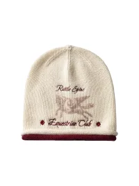 REDRINSE | Winged Horse Double Cuff Wool Beanie