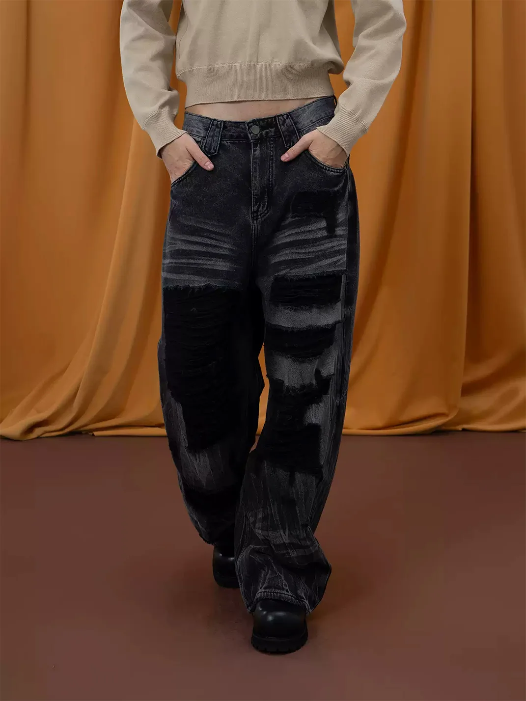 CLP | Distressed Wide Leg Jeans