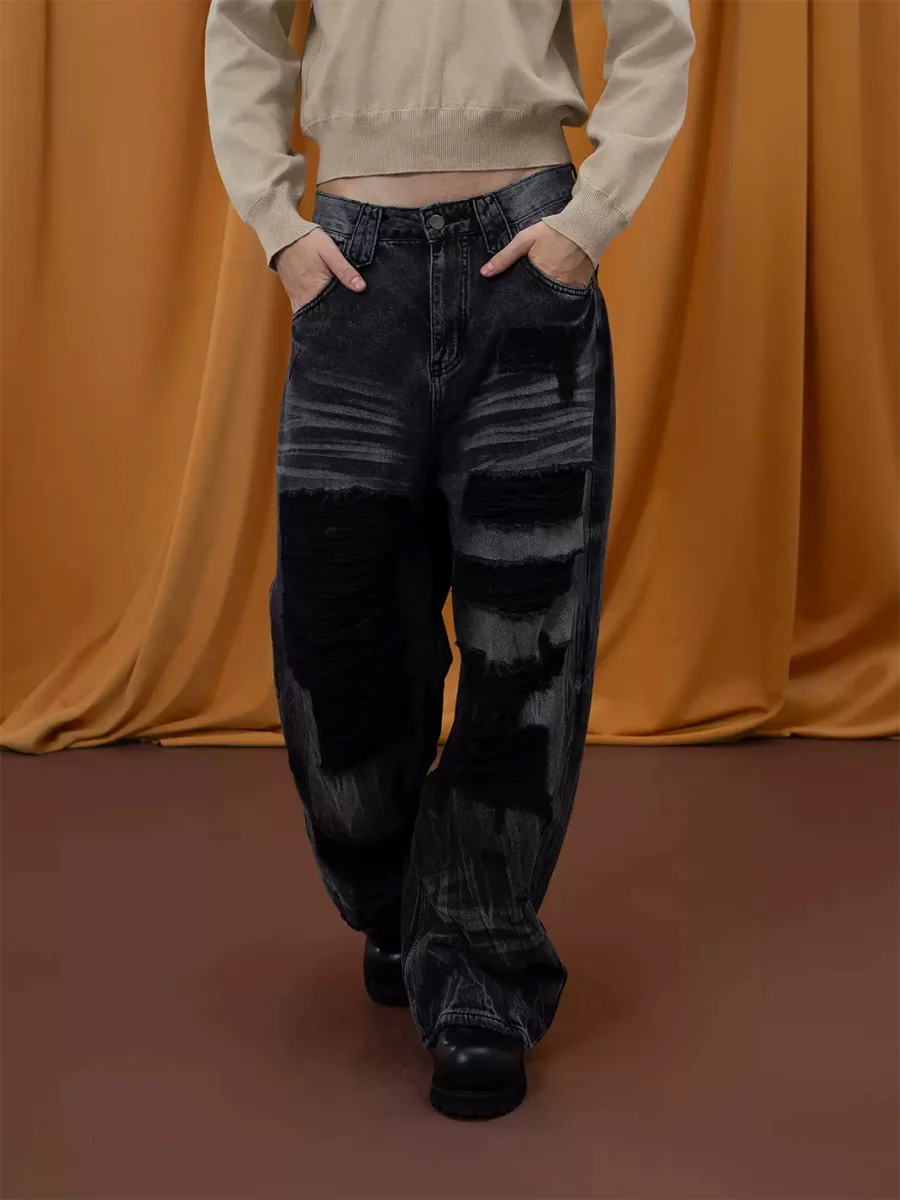 CLP | Distressed Wide Leg Jeans - 2