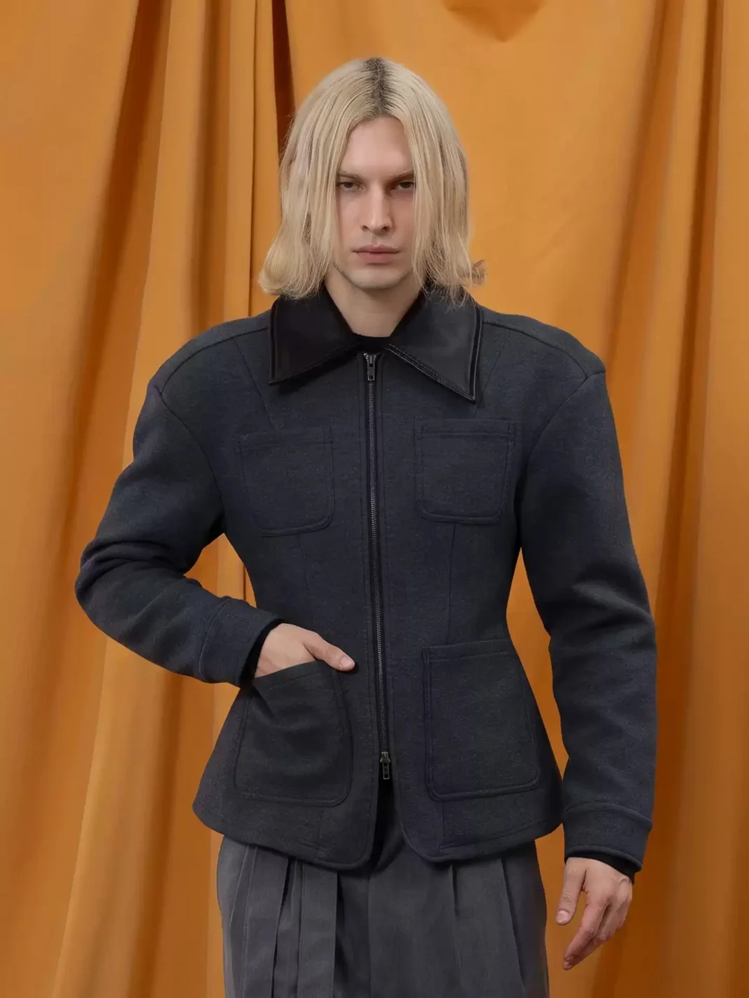 CLP | Fitted Multi-Pocket Zip Lapel Jacket