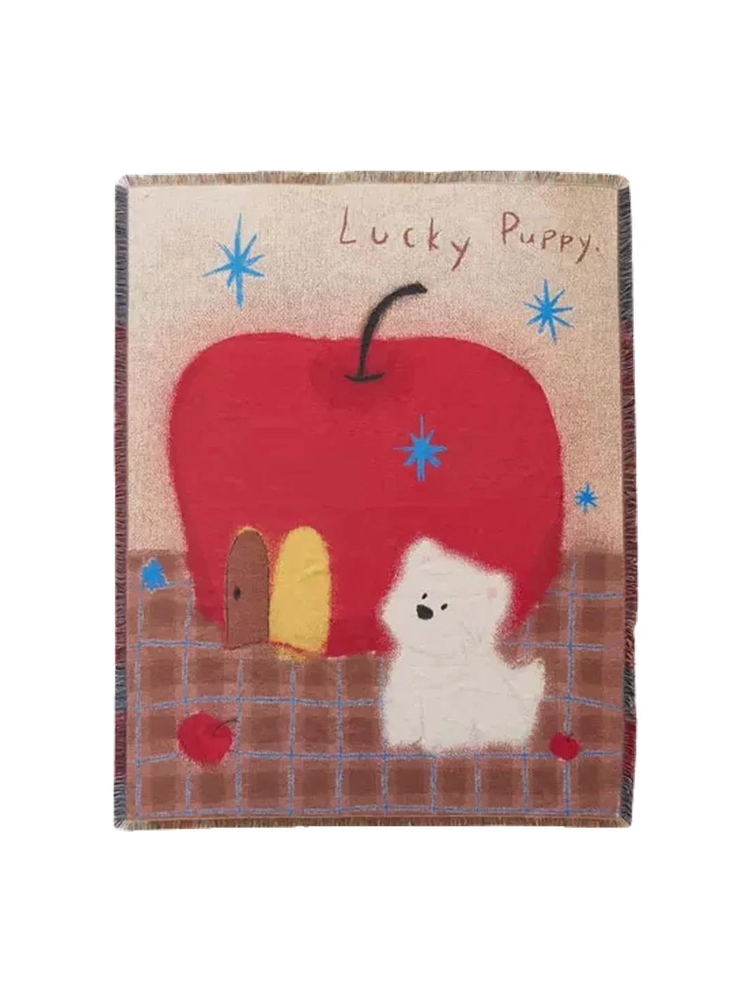 SOREMO | Apple House Jacquard Woven Throw Blanket