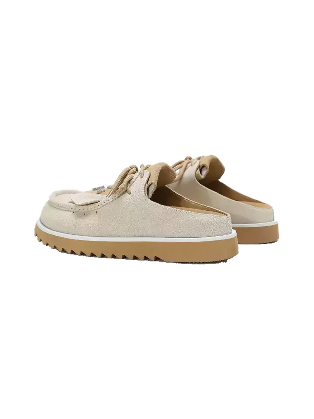 ADC | Suede Lace-Up Mule Slippers with Platform Sole