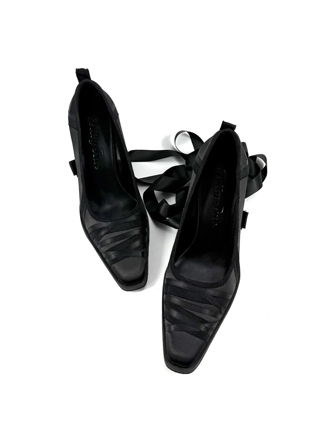 Dolly Bae | Ballet Lace-Up Square Toe Mary Jane Heels