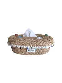 Click | Handwoven Straw Tissue Storage Box
