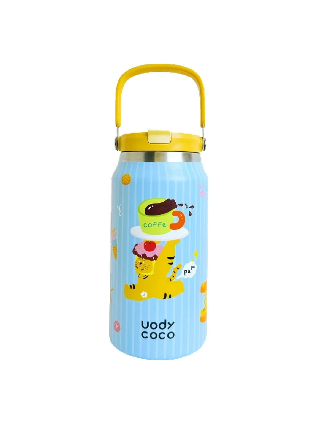 Uodycoco | Cute Cartoon Portable Insulated Water Bottle
