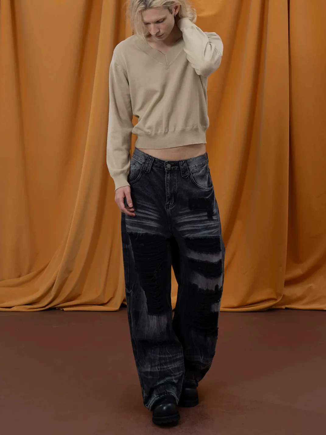 CLP | Distressed Wide Leg Jeans