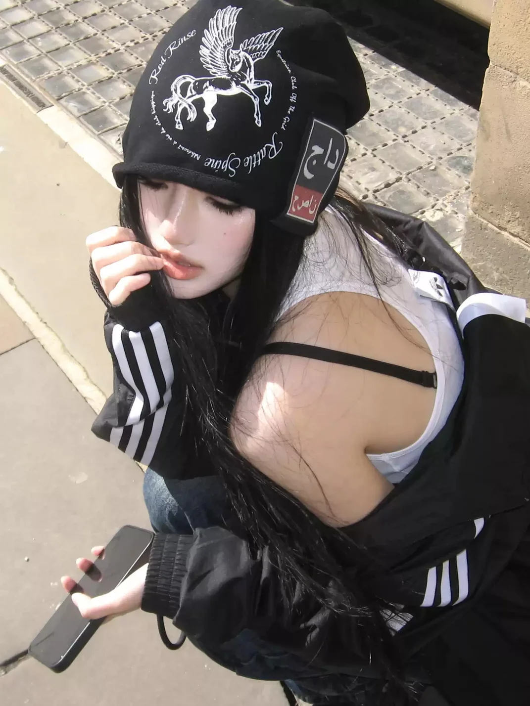 REDRINSE | Winged Pegasus Print Knit Beanie