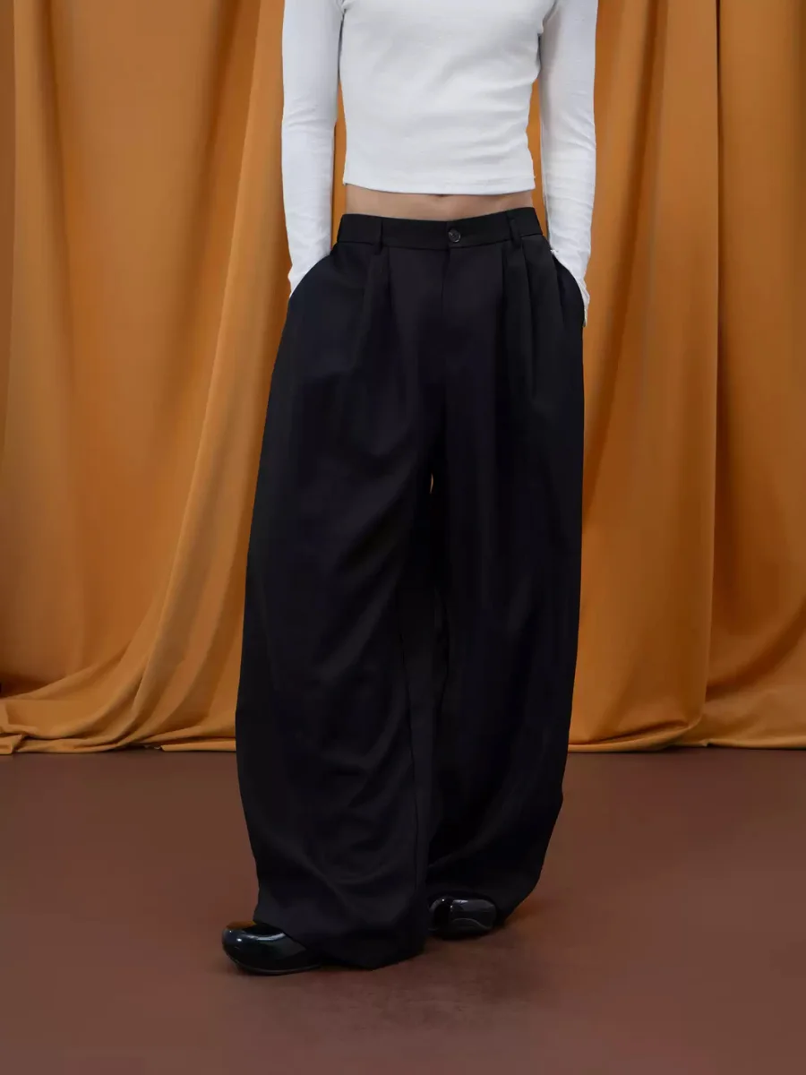 CLP | Pleated Wide Leg Trousers - 3