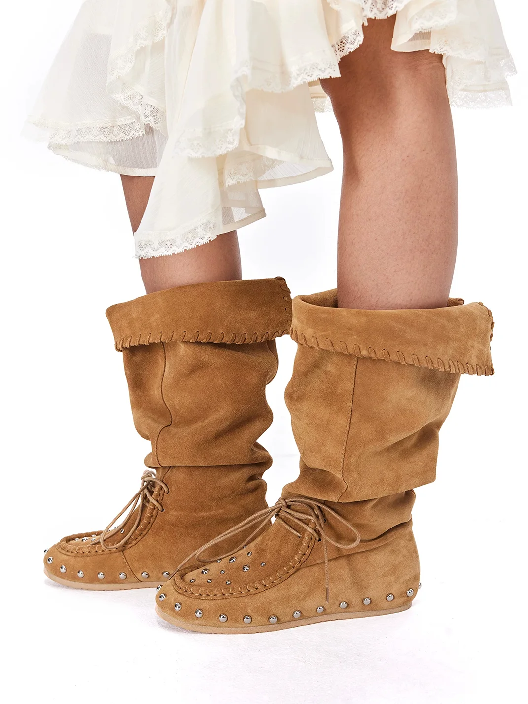 Arcadiagyal | Convertible Fold-Over Slouch Tall Boots