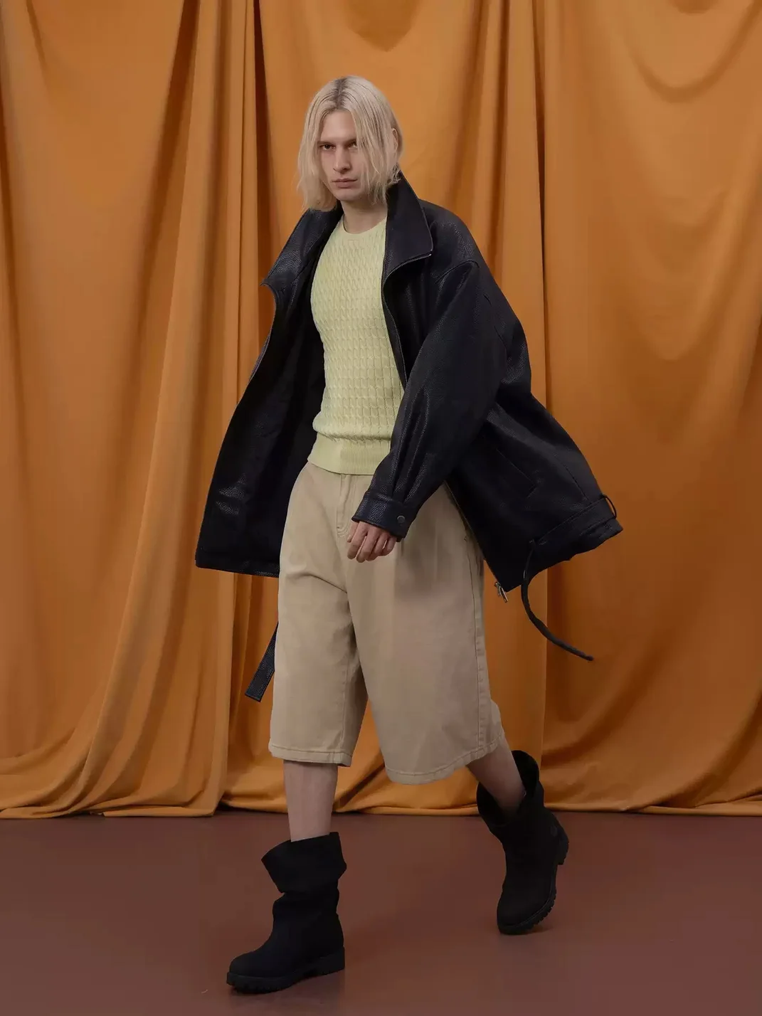 CLP | Oversized Belted Faux Leather Jacket