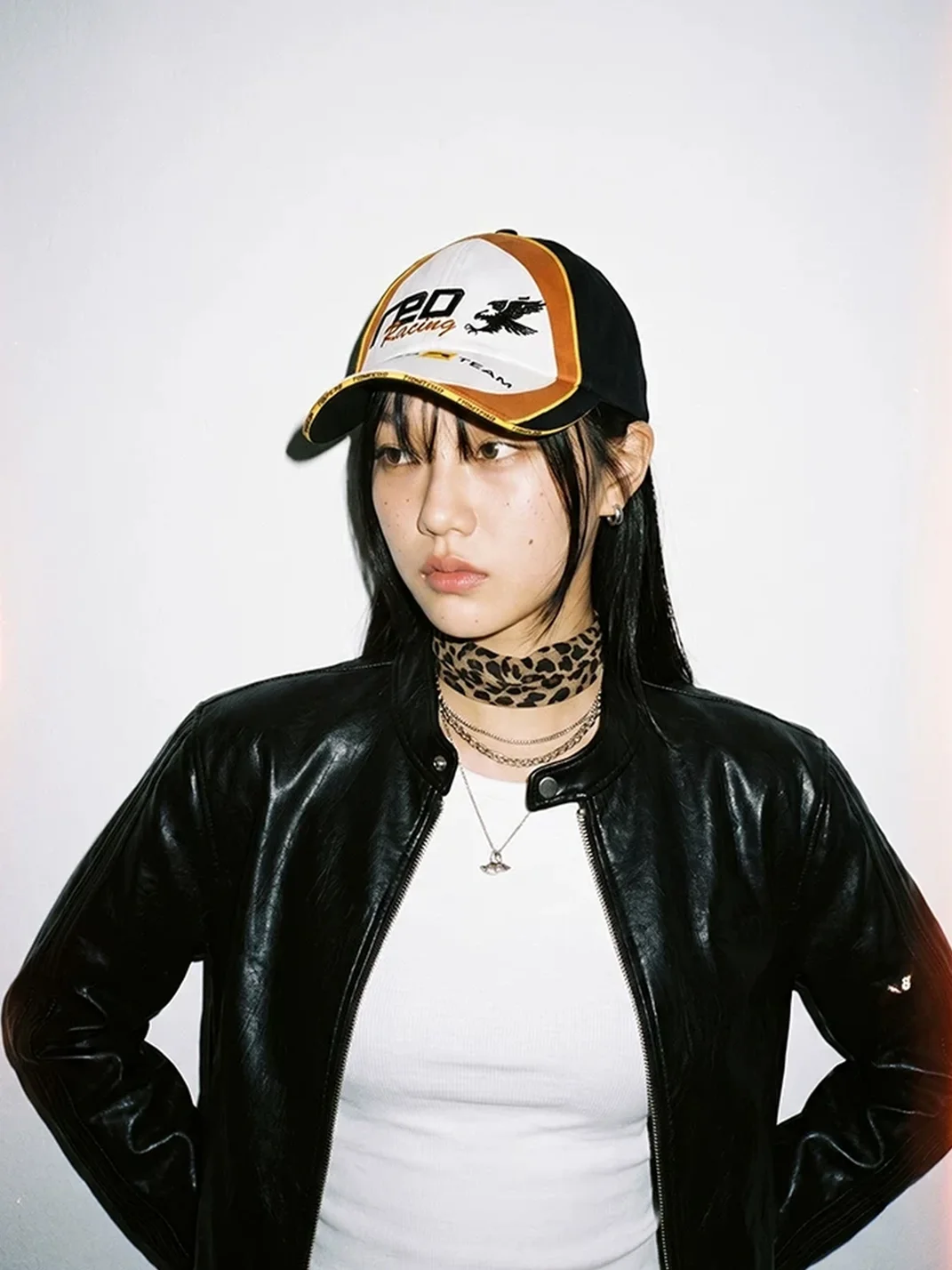 REDRINSE | Colorblock Embroidered Racing Cap