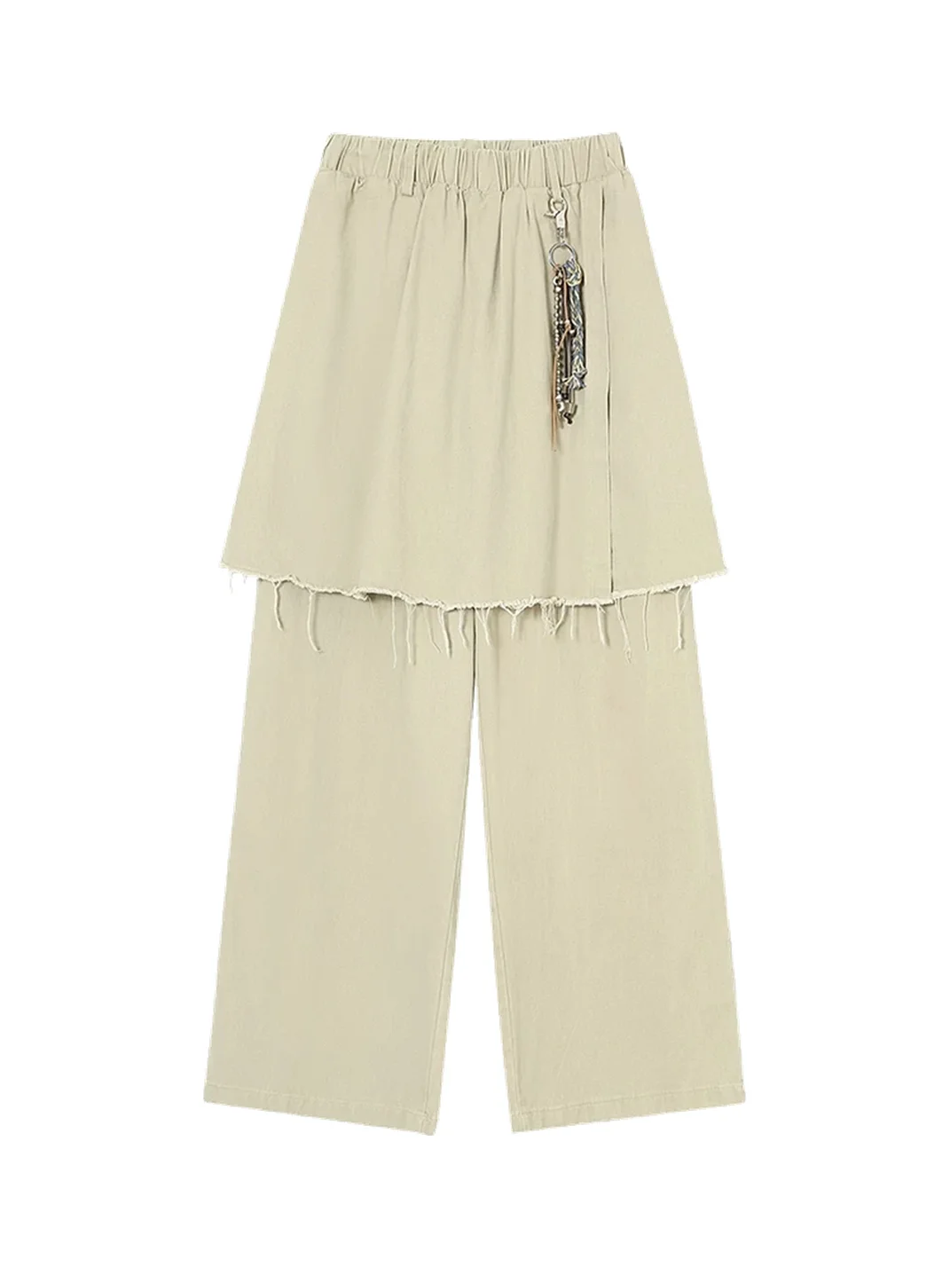CLP | Layered Wide-Leg Drawstring Pants