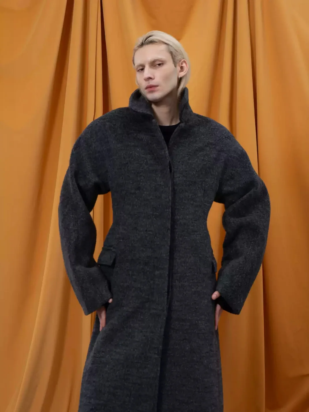 CLP | Dark Gray Long Cocoon Coat