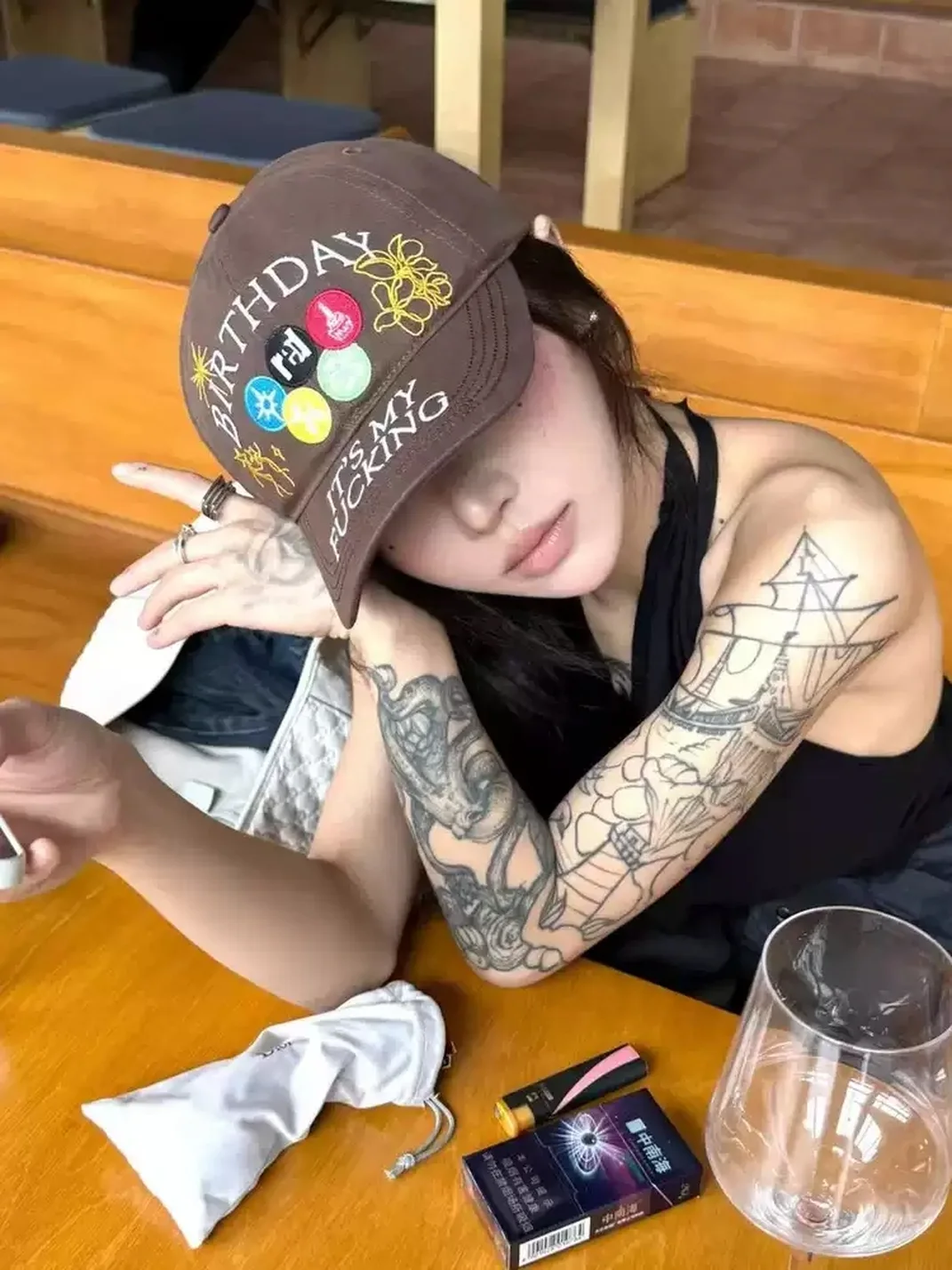 REDRINSE | Birthday Embroidered Curved Brim Baseball Cap