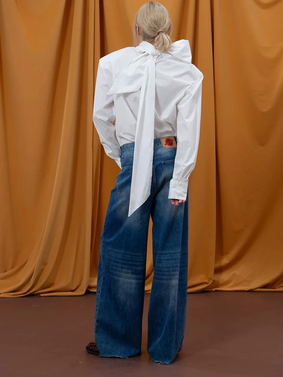 CLP | Blue Distressed Wide-Leg Jeans