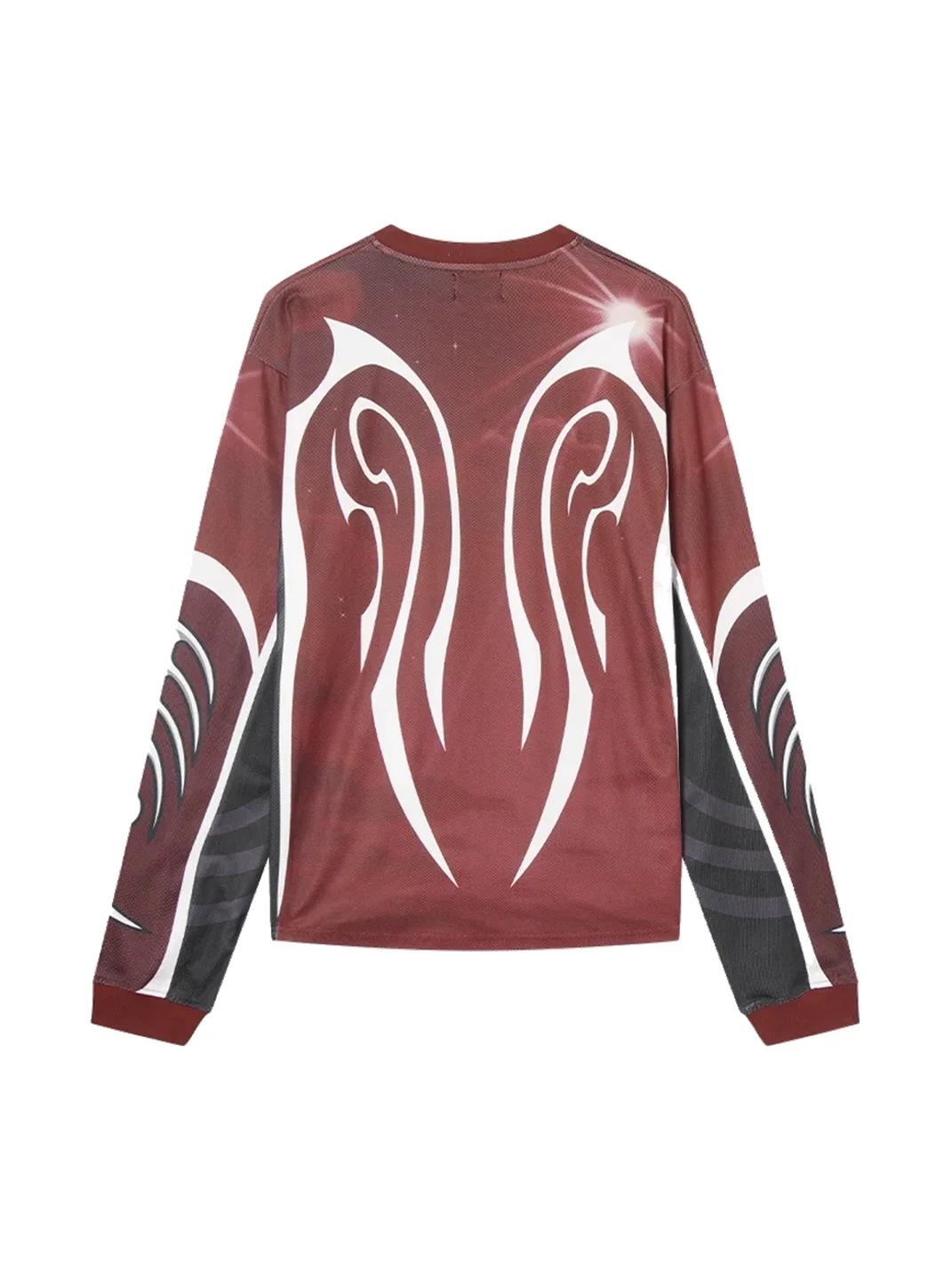 WASTED | Skull Embroidered Colorblock Hockey Jersey