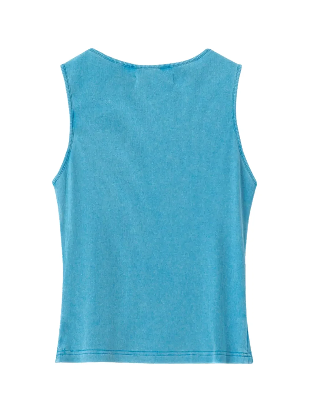 GOST | Asymmetric Letter Print Ribbed Tank Top