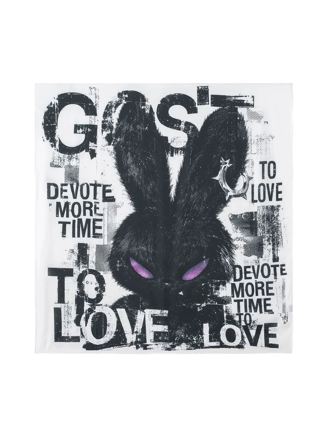 GOST | Distressed Rabbit Print Square Scarf
