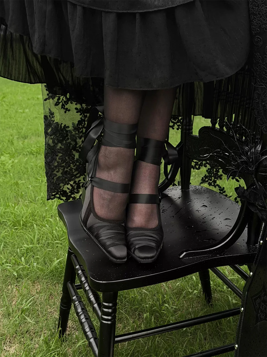 Dolly Bae | Ballet Lace-Up Square Toe Mary Jane Heels