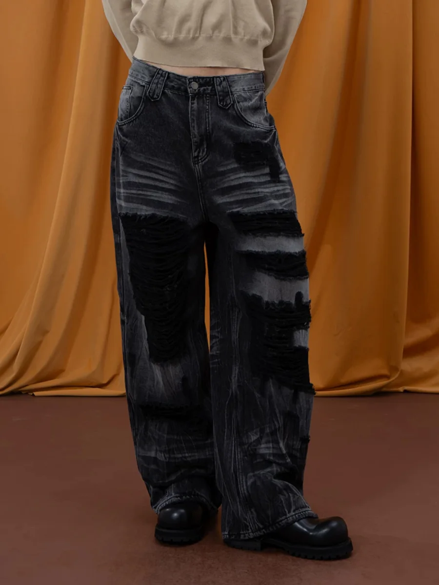CLP | Distressed Wide Leg Jeans - 3