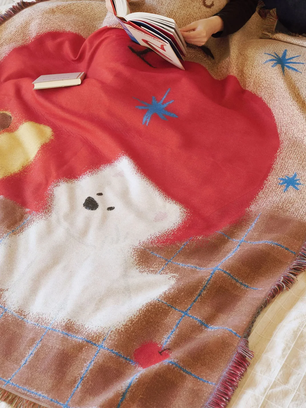 SOREMO | Apple House Jacquard Woven Throw Blanket