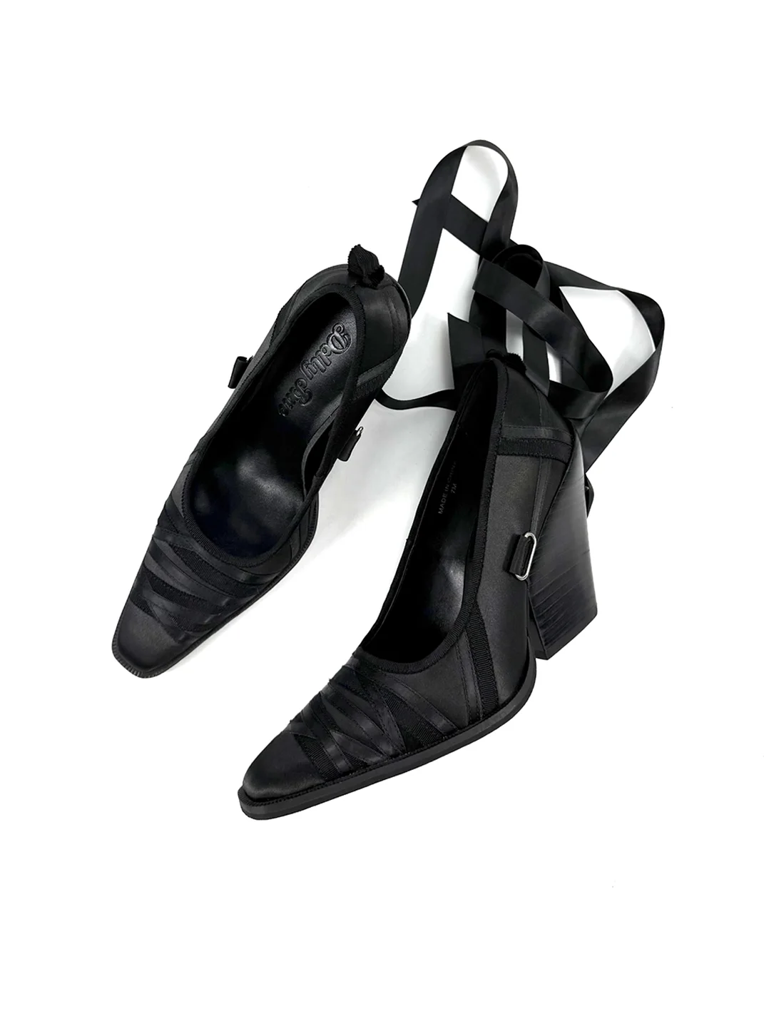 Dolly Bae | Ballet Lace-Up Square Toe Mary Jane Heels