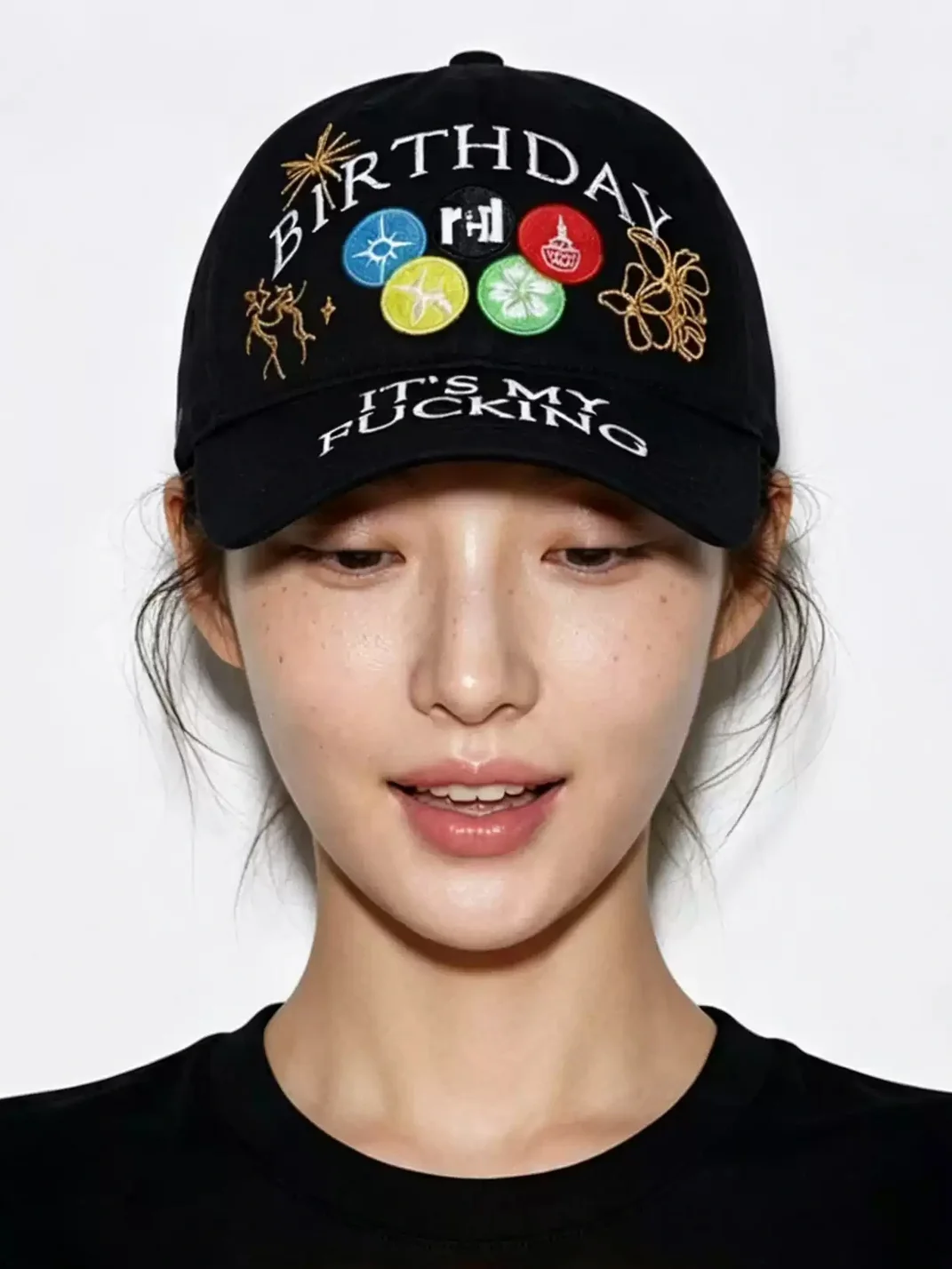 REDRINSE | Birthday Embroidered Curved Brim Baseball Cap