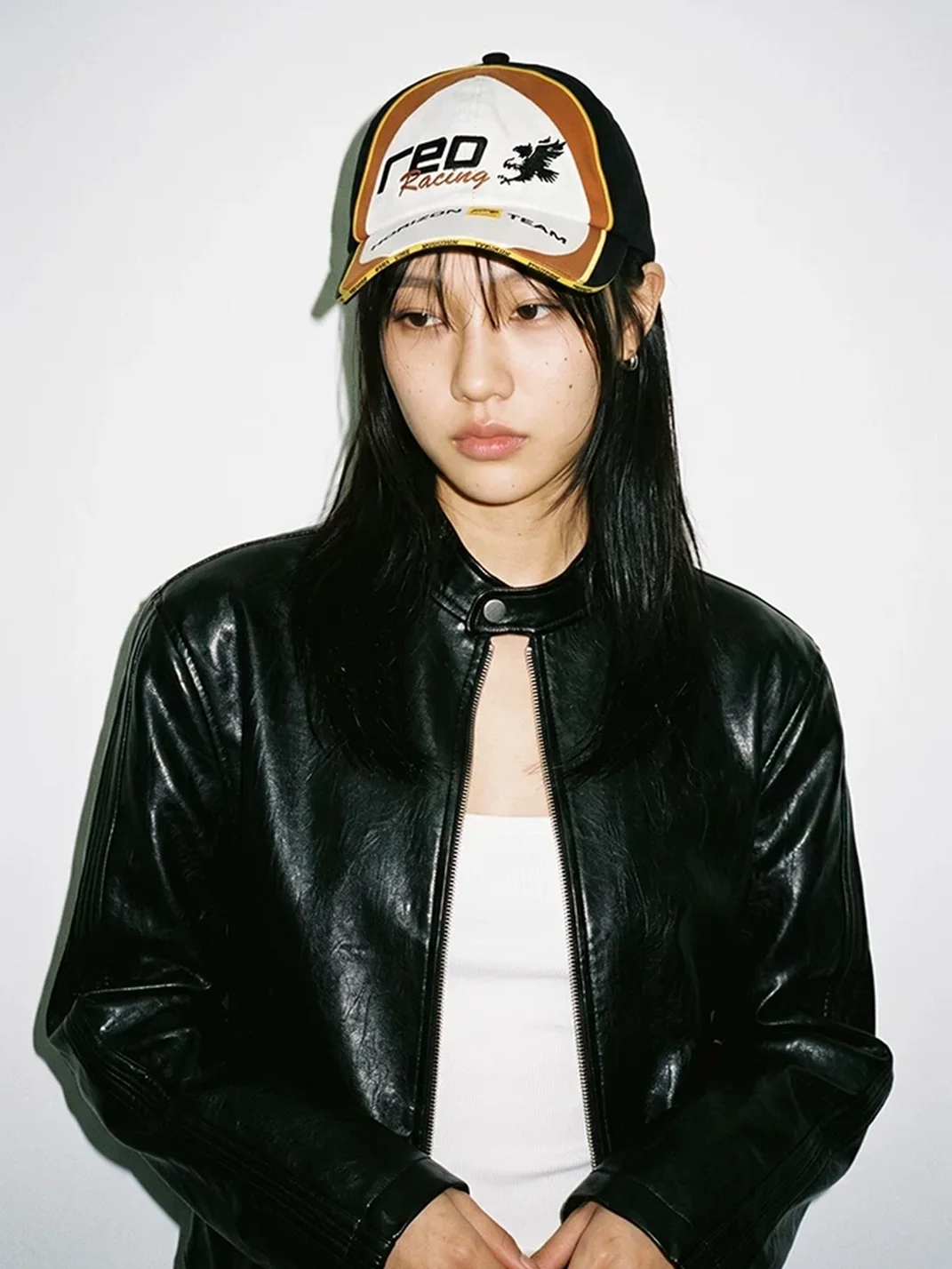 REDRINSE | Colorblock Embroidered Racing Cap