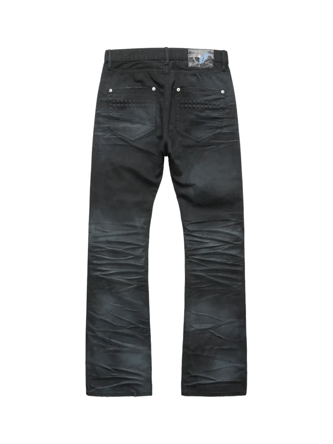 Tiesake | Metal Tassel Skinny Black Jeans