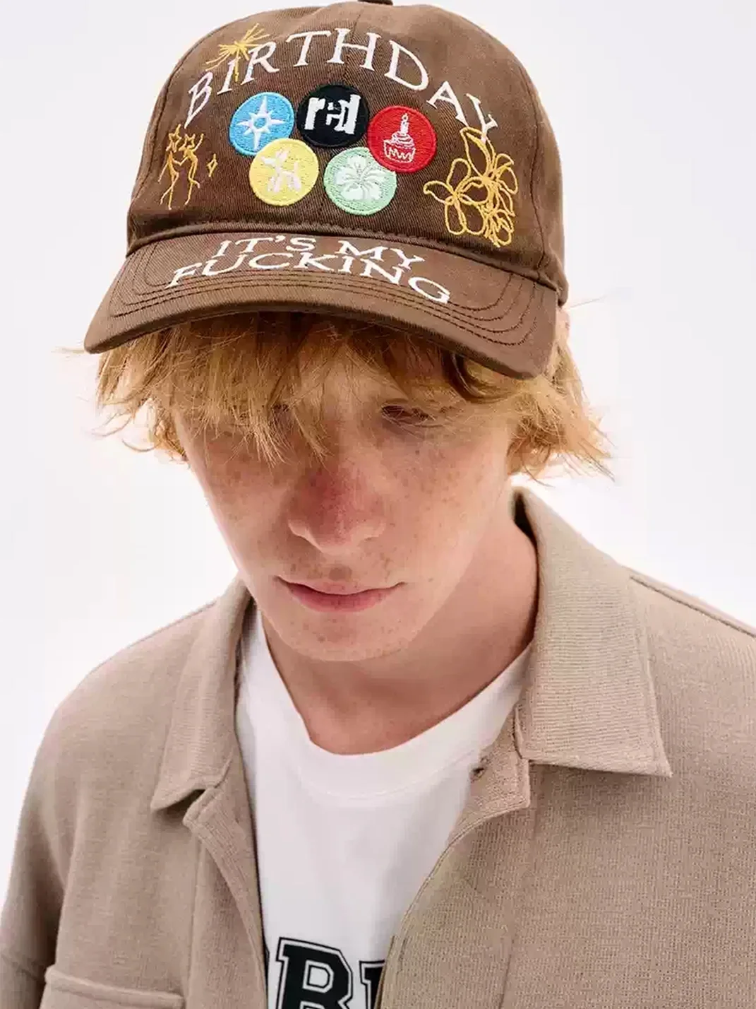 REDRINSE | Birthday Embroidered Curved Brim Baseball Cap